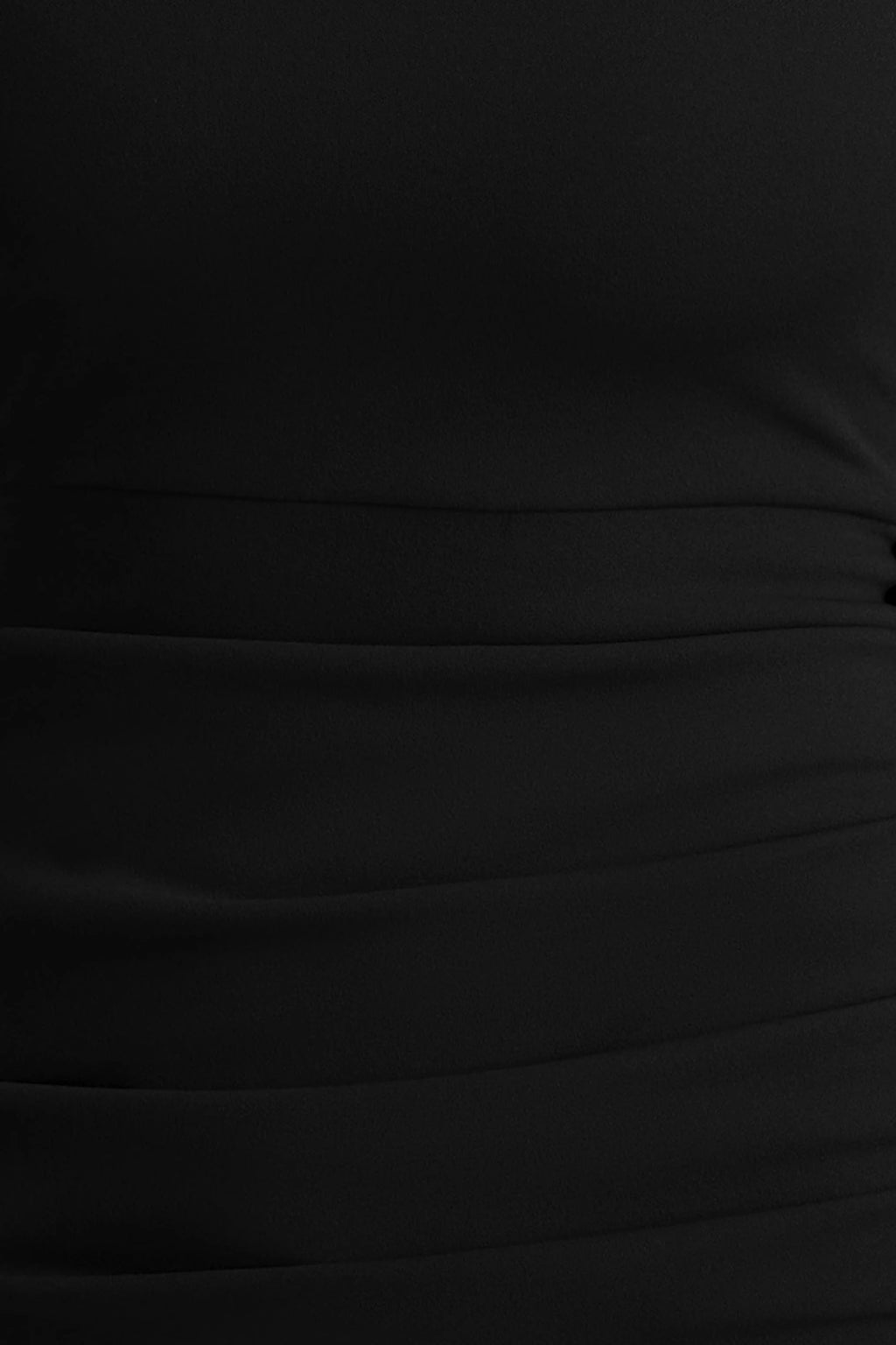 Zaya | Black Long Sleeve Mini Dress With Drape