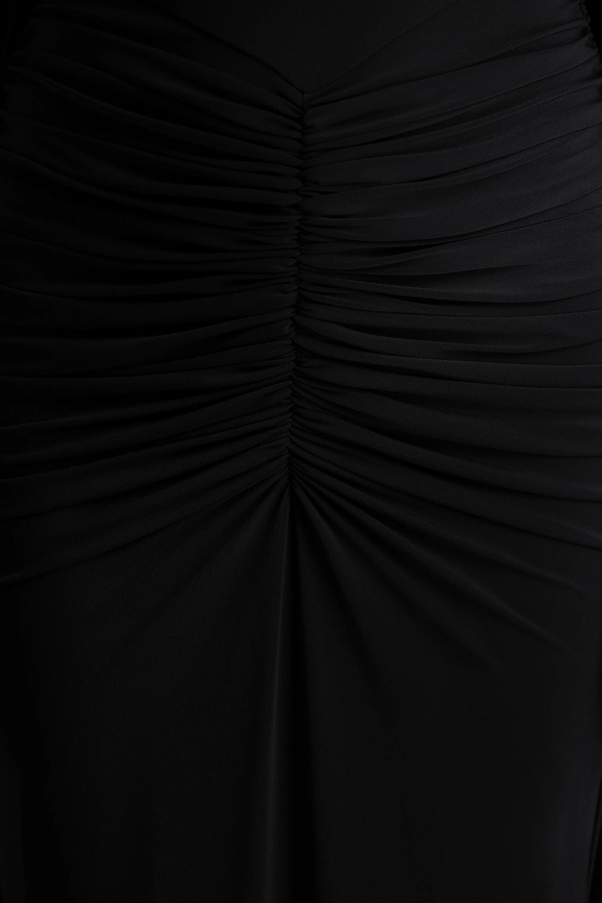 Premiere | Black Boat-Neck Maxi Dress With Open-Back And Cape-Sleeves