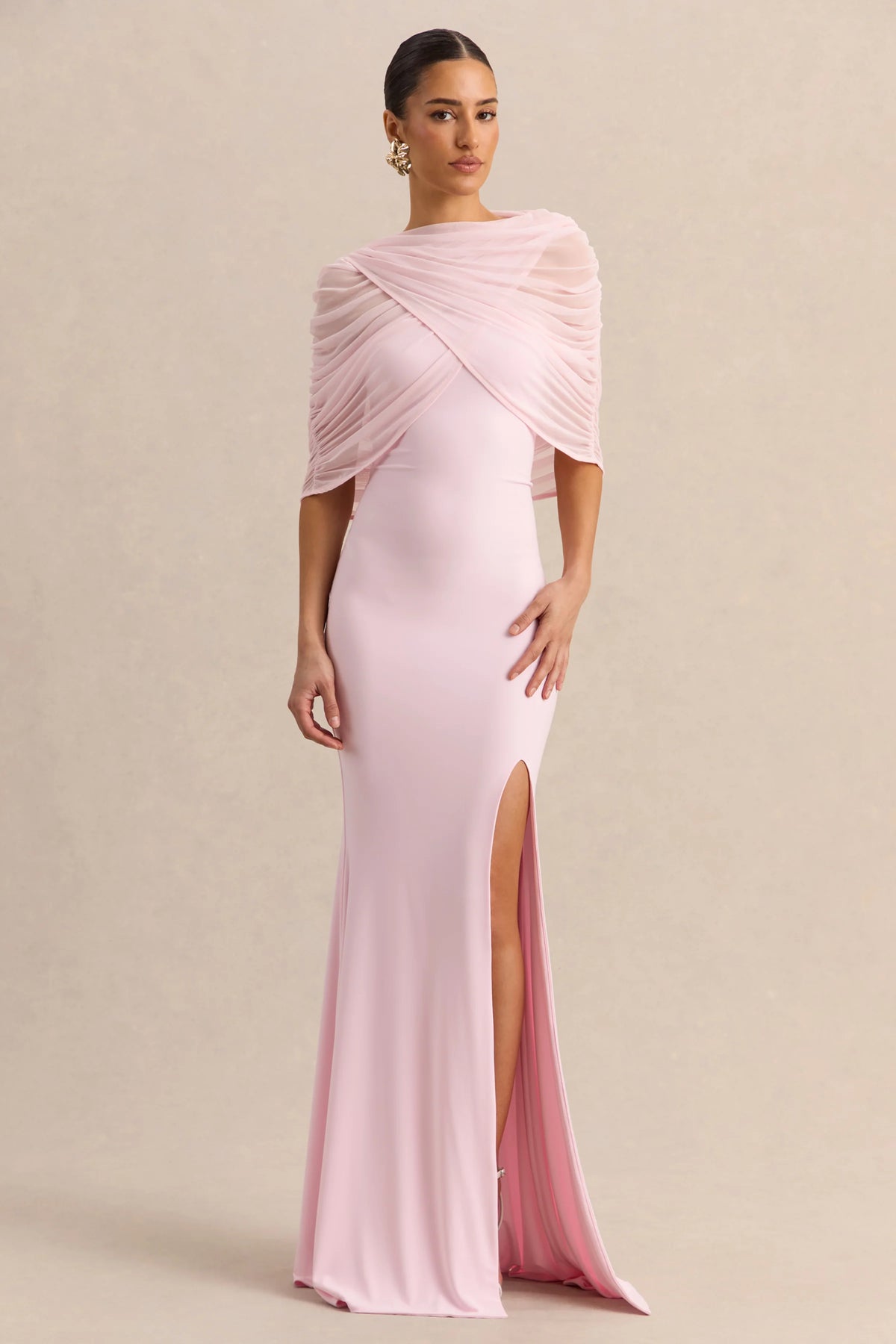 Melva | Light Pink Bandeau Maxi Dress