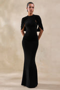 Alaysia | Black Maxi Skirt With Sash Detail