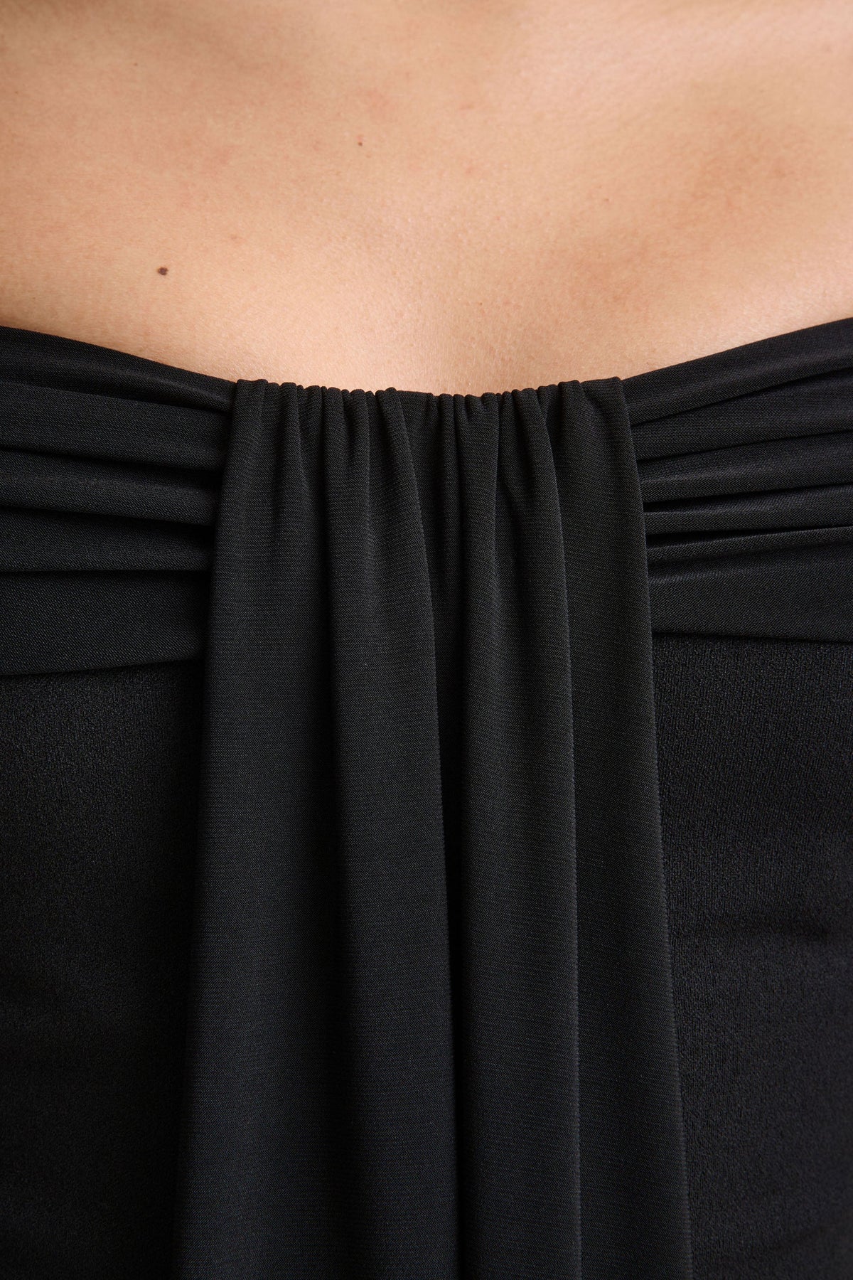 Kalida | Black Bardot-Neck Jumpsuit With Sash-Detail