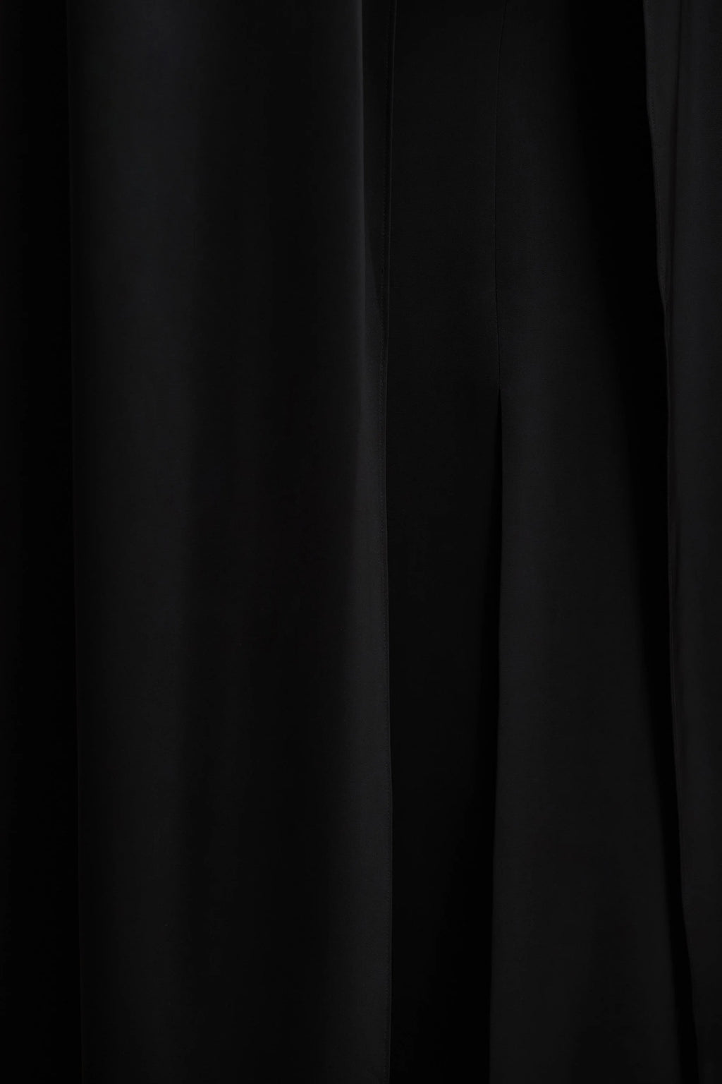 Wren | Black Satin Sweetheart-Neck Maxi Dress With Cape Sleeves