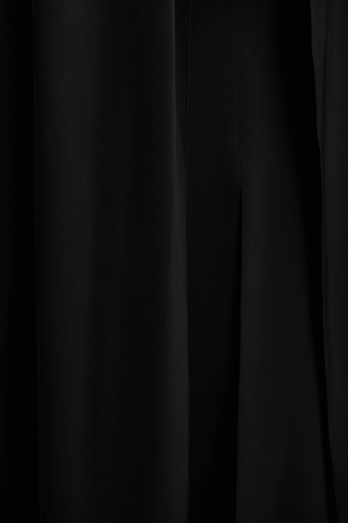 Wren | Black Satin Sweetheart-Neck Maxi Dress With Cape Sleeves