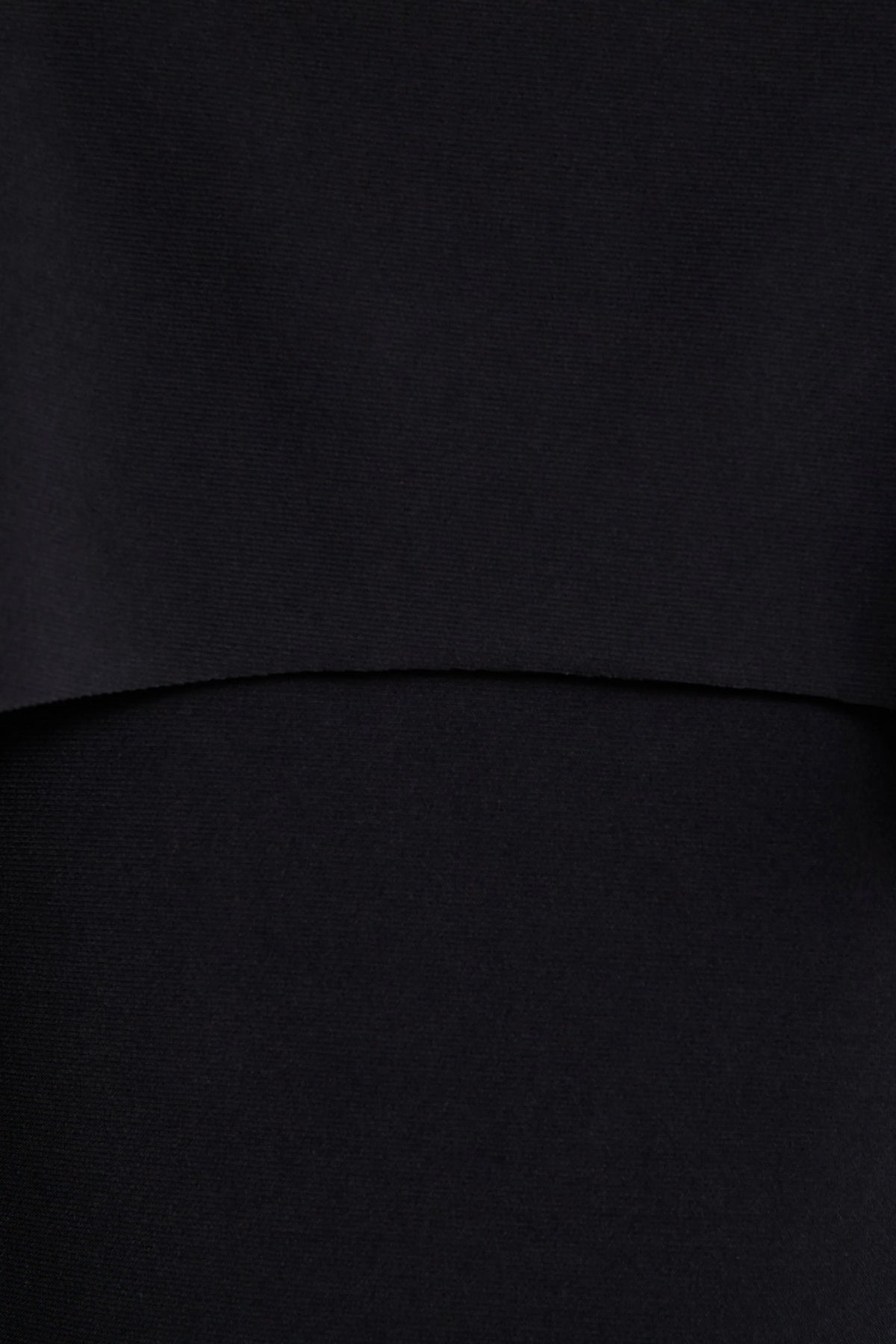 Kalani | Black Crew-Neck Midi Dress With Cape-Sleeves