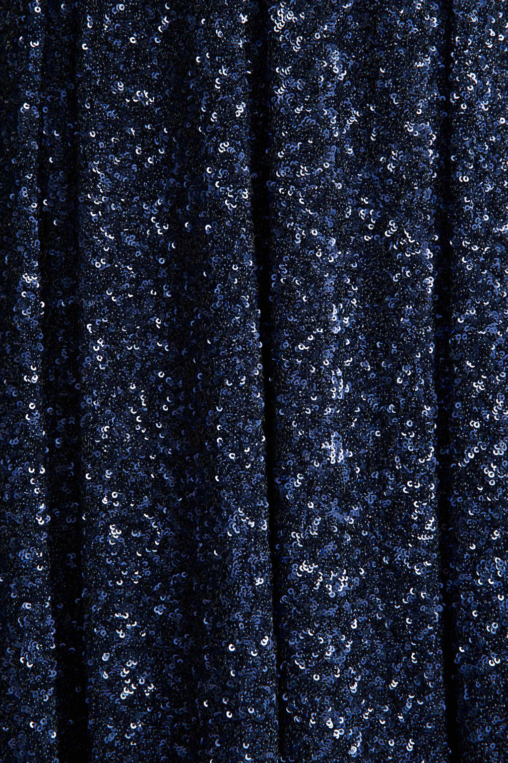 Lima | Navy Sequin Square-Neck A-Line Midi Dress