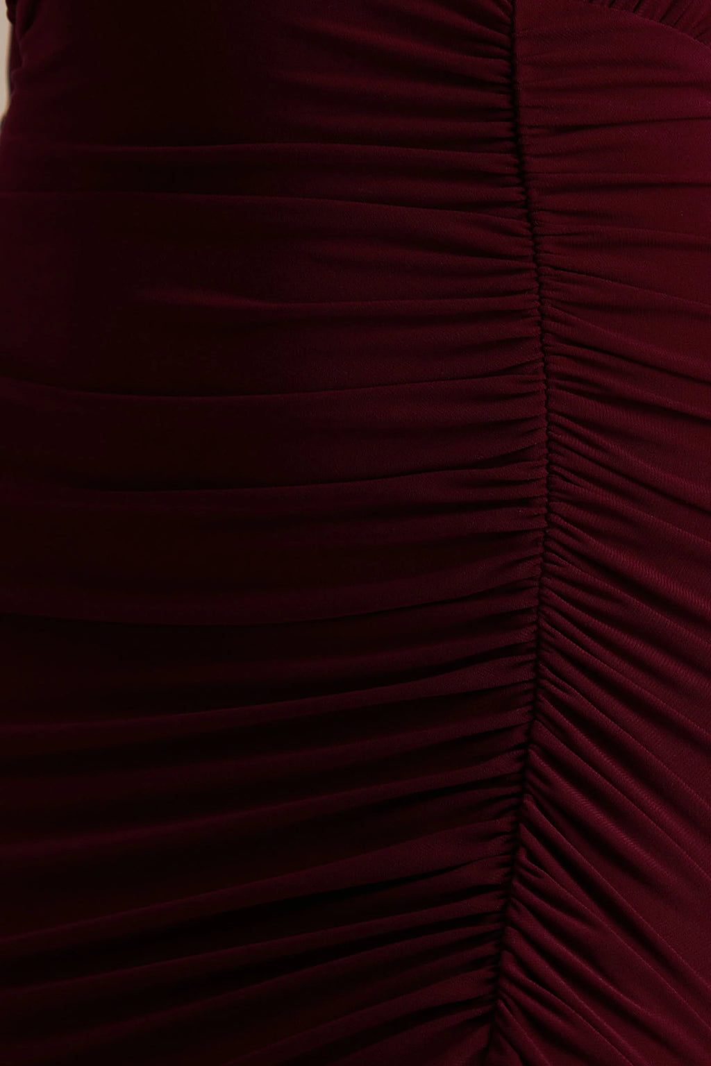 Command | Burgundy Plunge-Neck Maxi Dress With Front-High Split