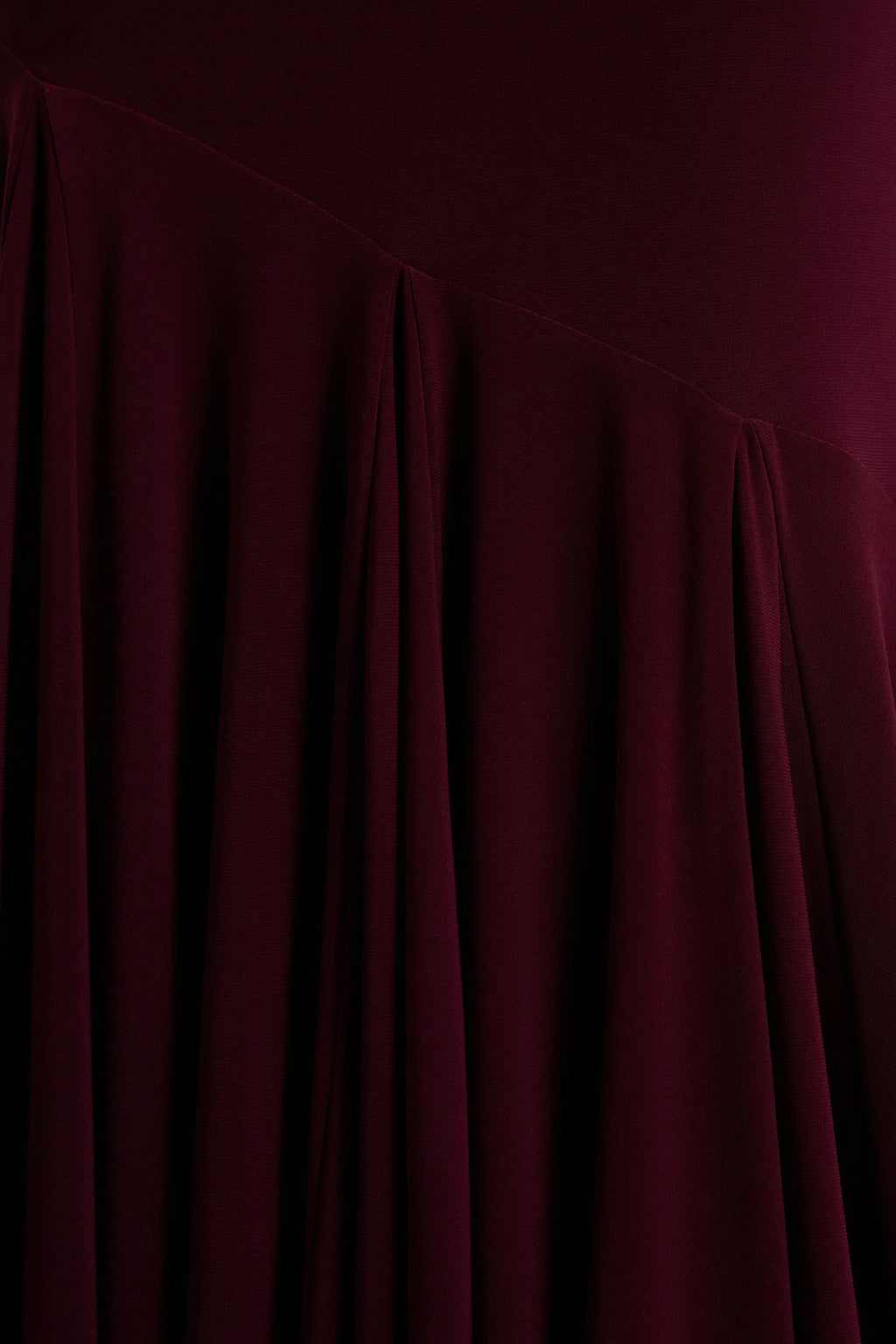 Zya | Dark Plum Asymmetric-Neck Fishtail Maxi Dress