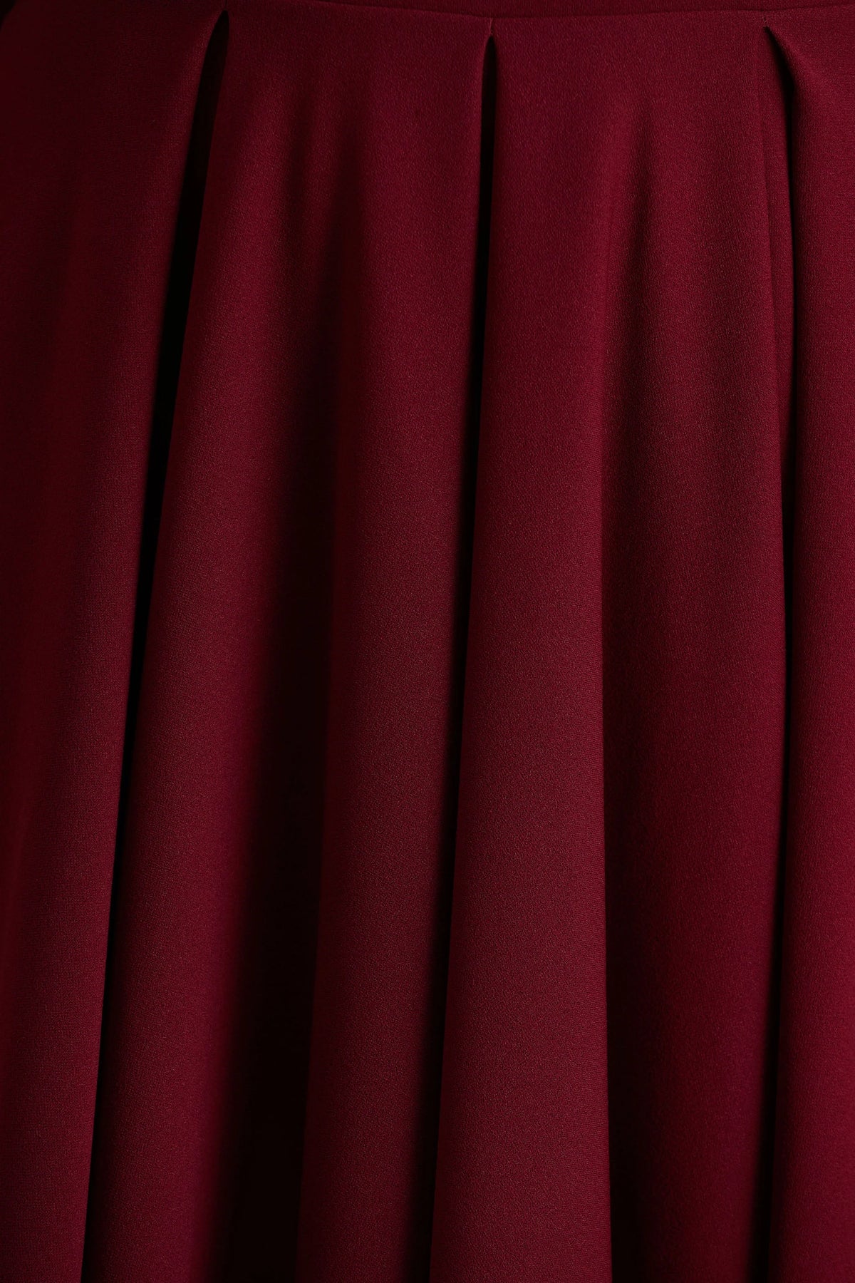 Isabella | Burgundy Bardot-Neck Midi Dress