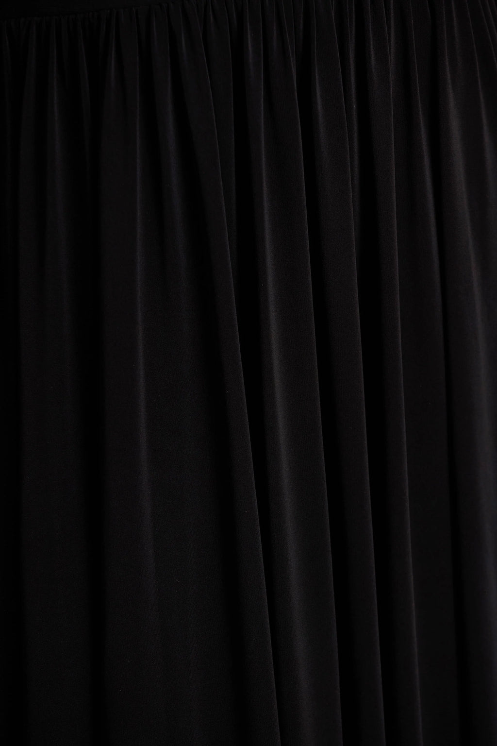 Rosalita | Black Crew-Neck Maxi Dress With Drop-Waist