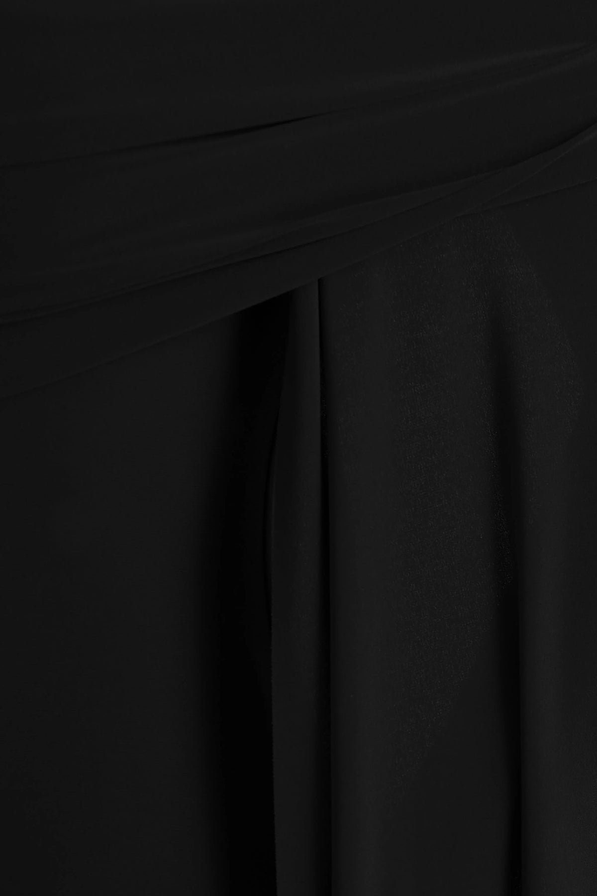 Saffina | Black Bardot-Neck Maxi Dress With Sash Detail