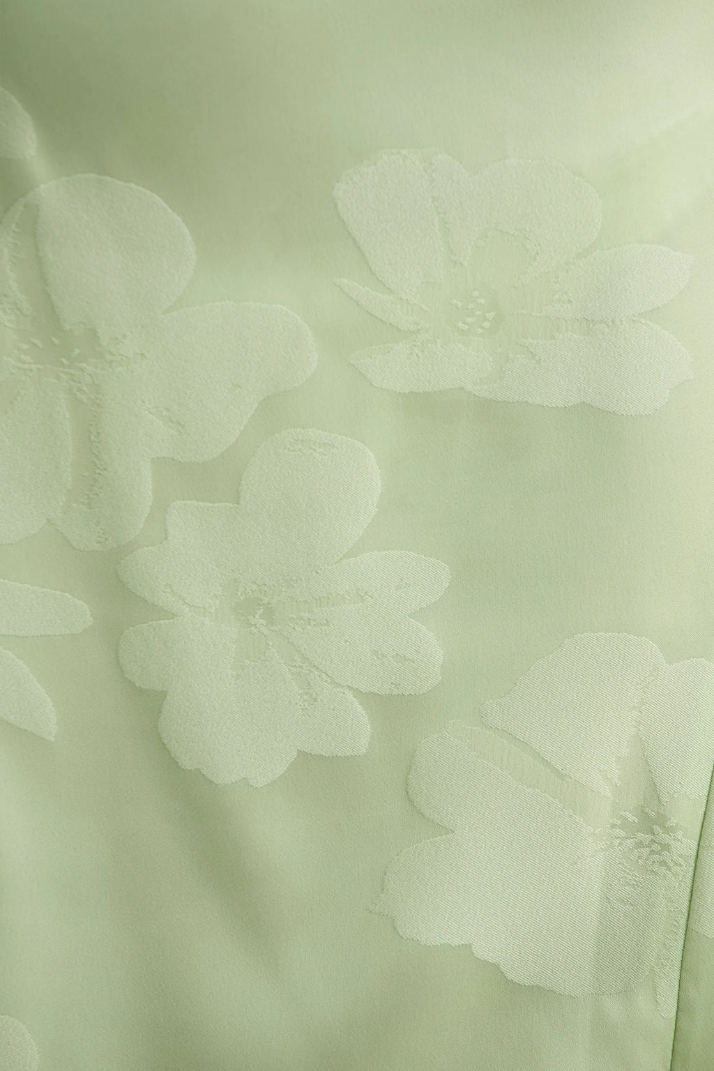 Maddie | Light Green Floral Print Satin Cowl-Neck Maxi Dress