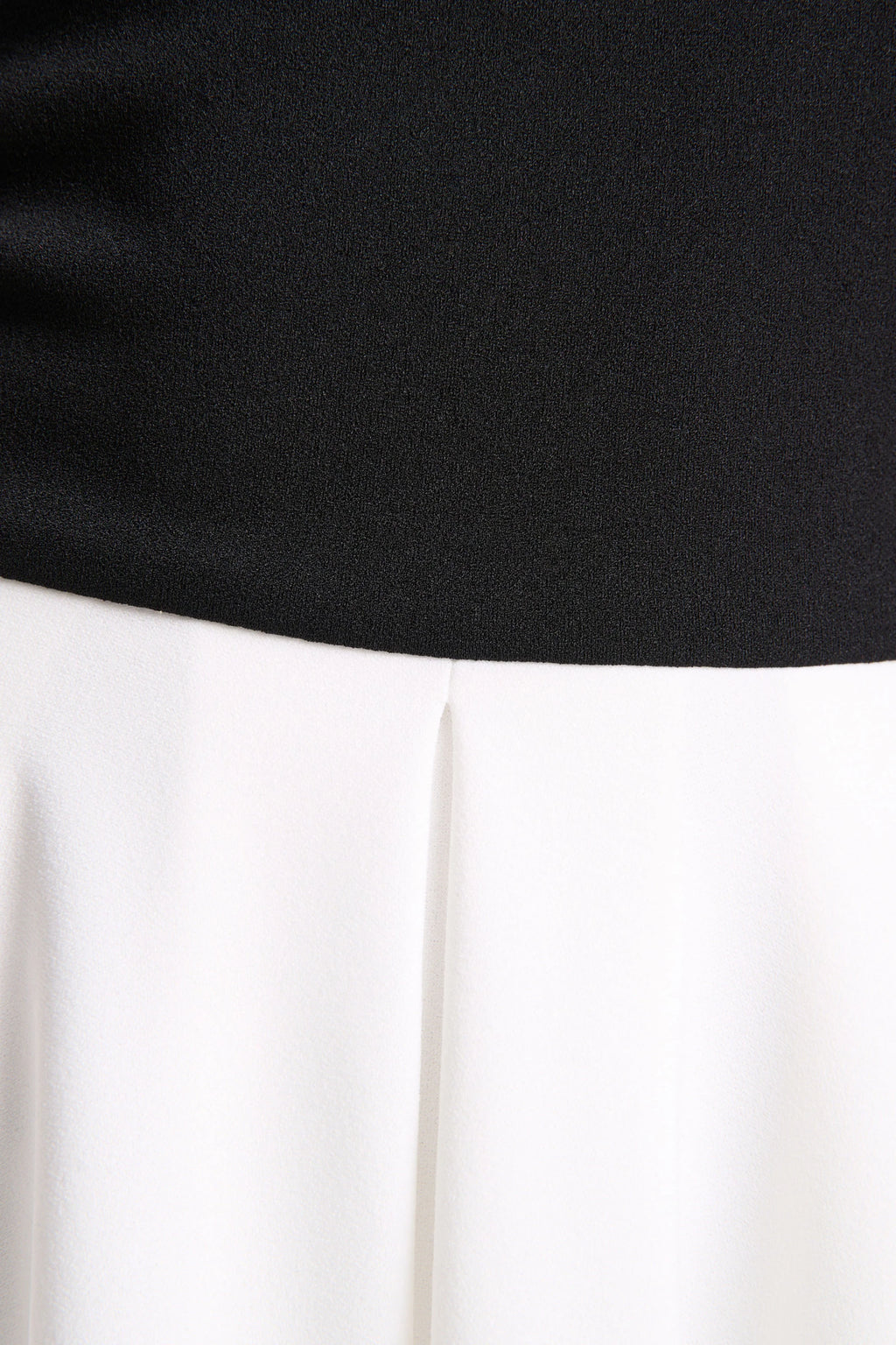 Frederica | Black And White Bardot-Neck Midi Dress