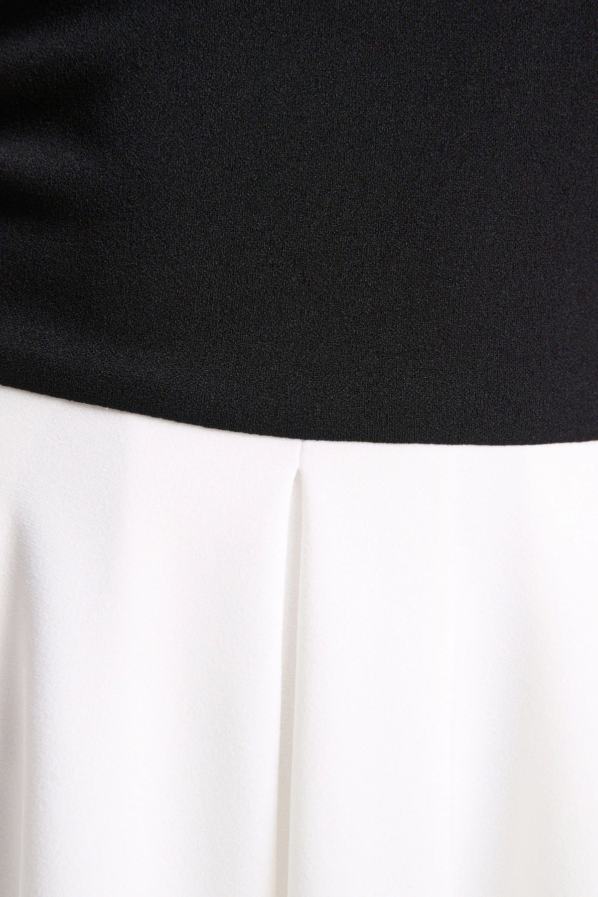 Frederica | Black And White Bardot-Neck Midi Dress