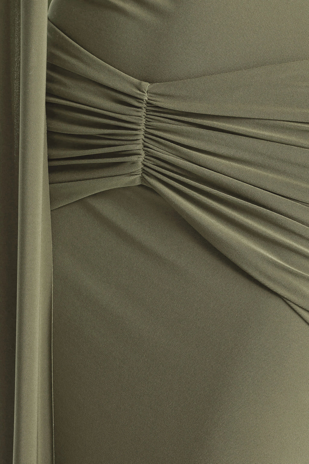 Hyla | Green High-Neck Maxi Dress With Sash-Detail