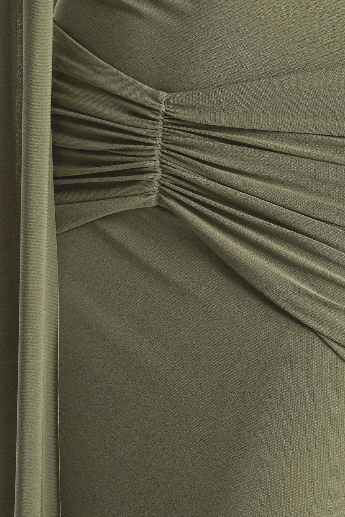 Hyla | Green High-Neck Maxi Dress With Sash-Detail
