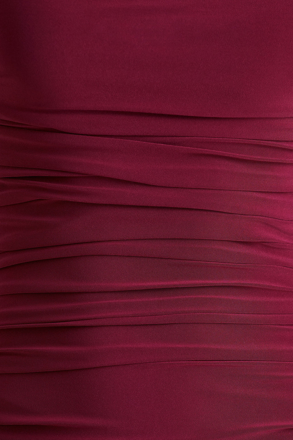 Aniyah | Burgundy Slashed-Neck Maxi Dress With Ruched Detailing