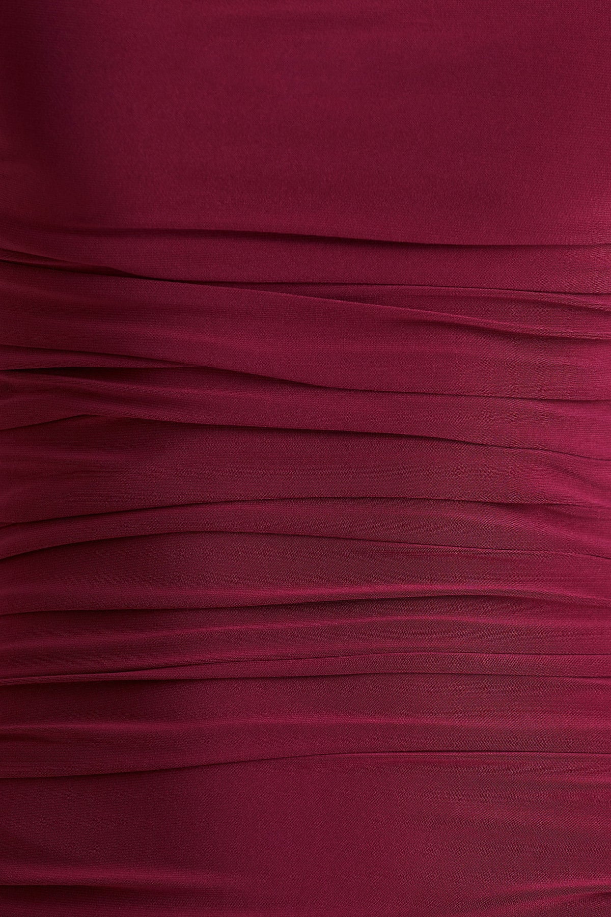 Aniyah | Burgundy Slashed-Neck Maxi Dress With Ruched Detailing