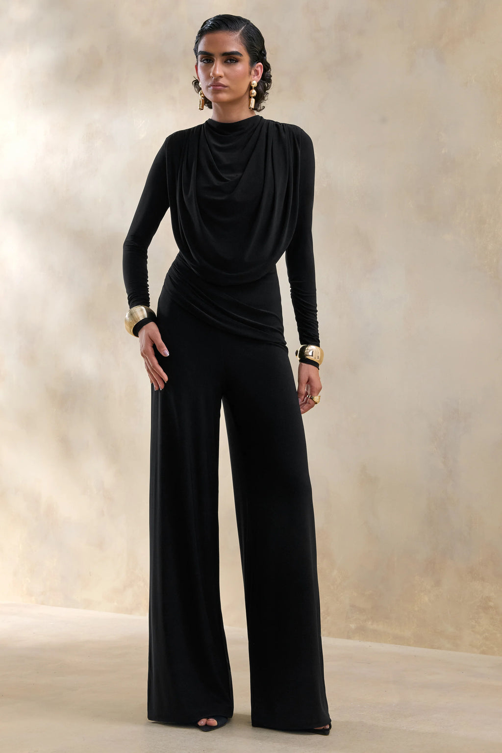Safirra | Black Wide-Leg Trouser