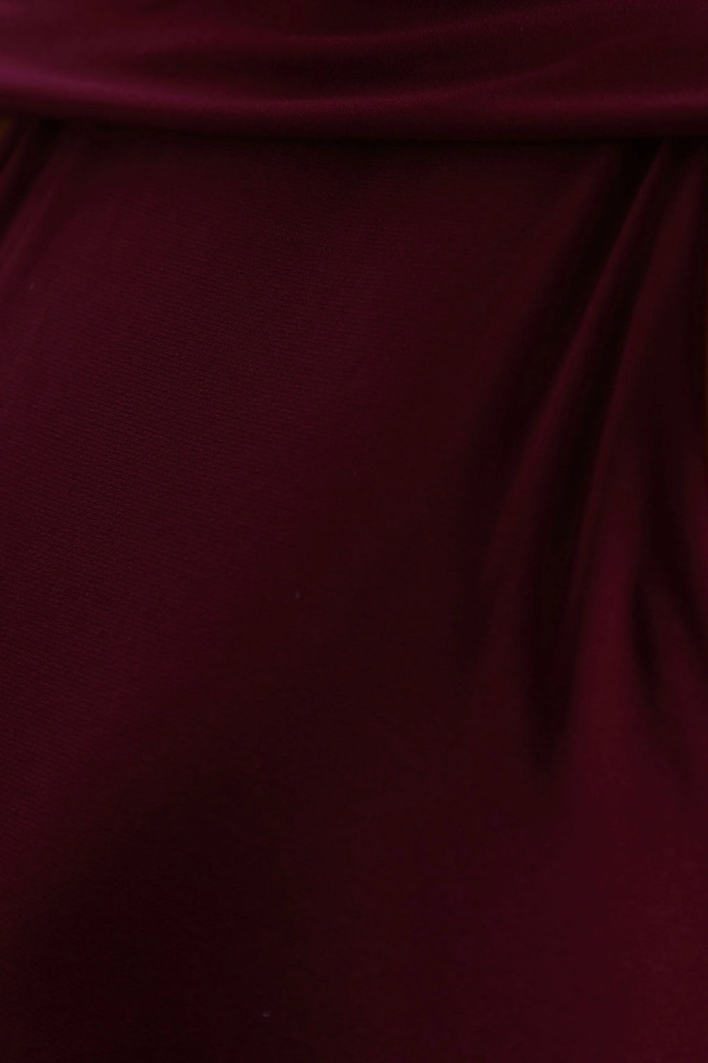 Cordy | Burgundy High-Neck Maxi Dress With Scarf-Detail