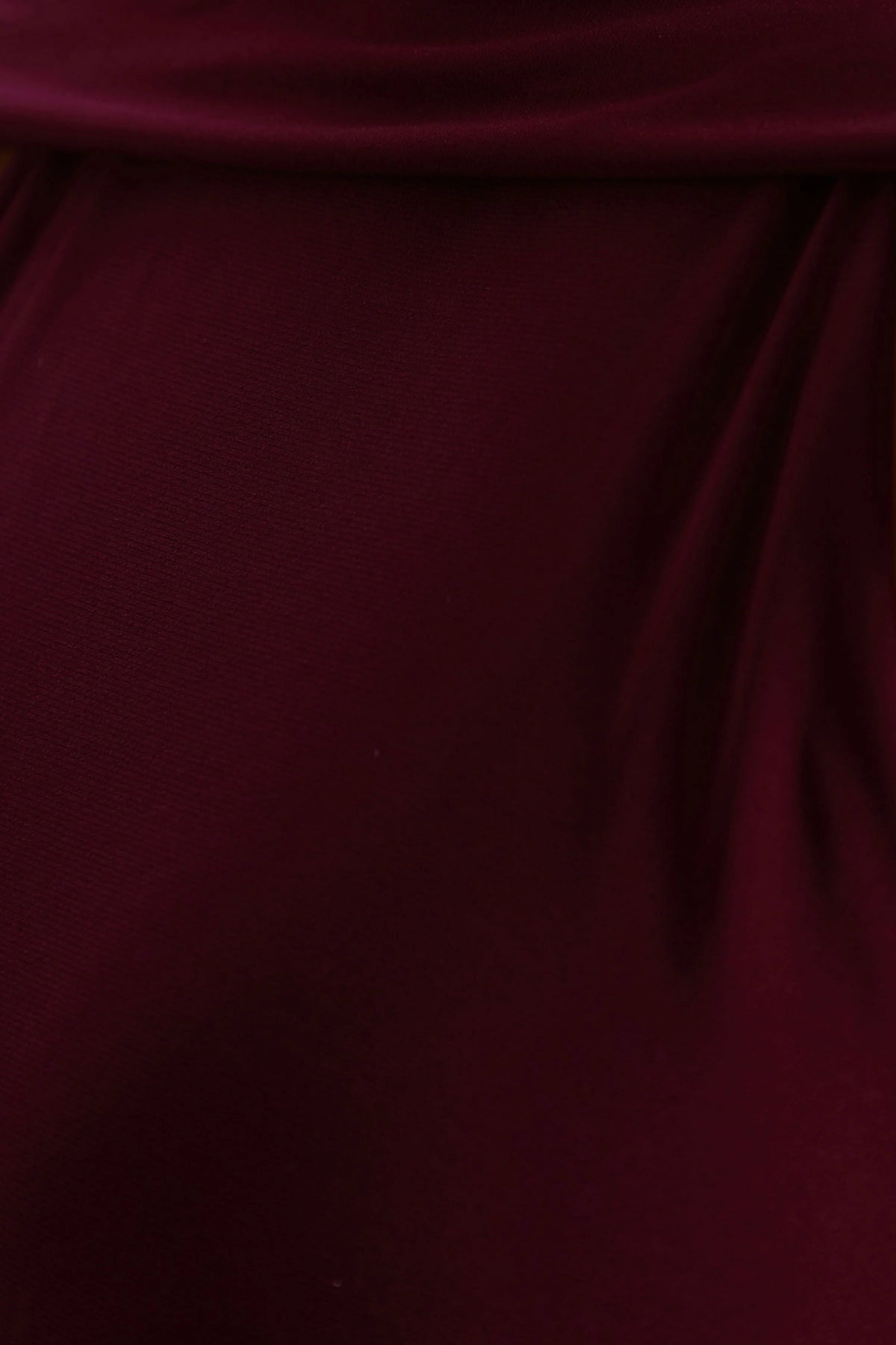 Cordy | Burgundy High-Neck Maxi Dress With Scarf-Detail
