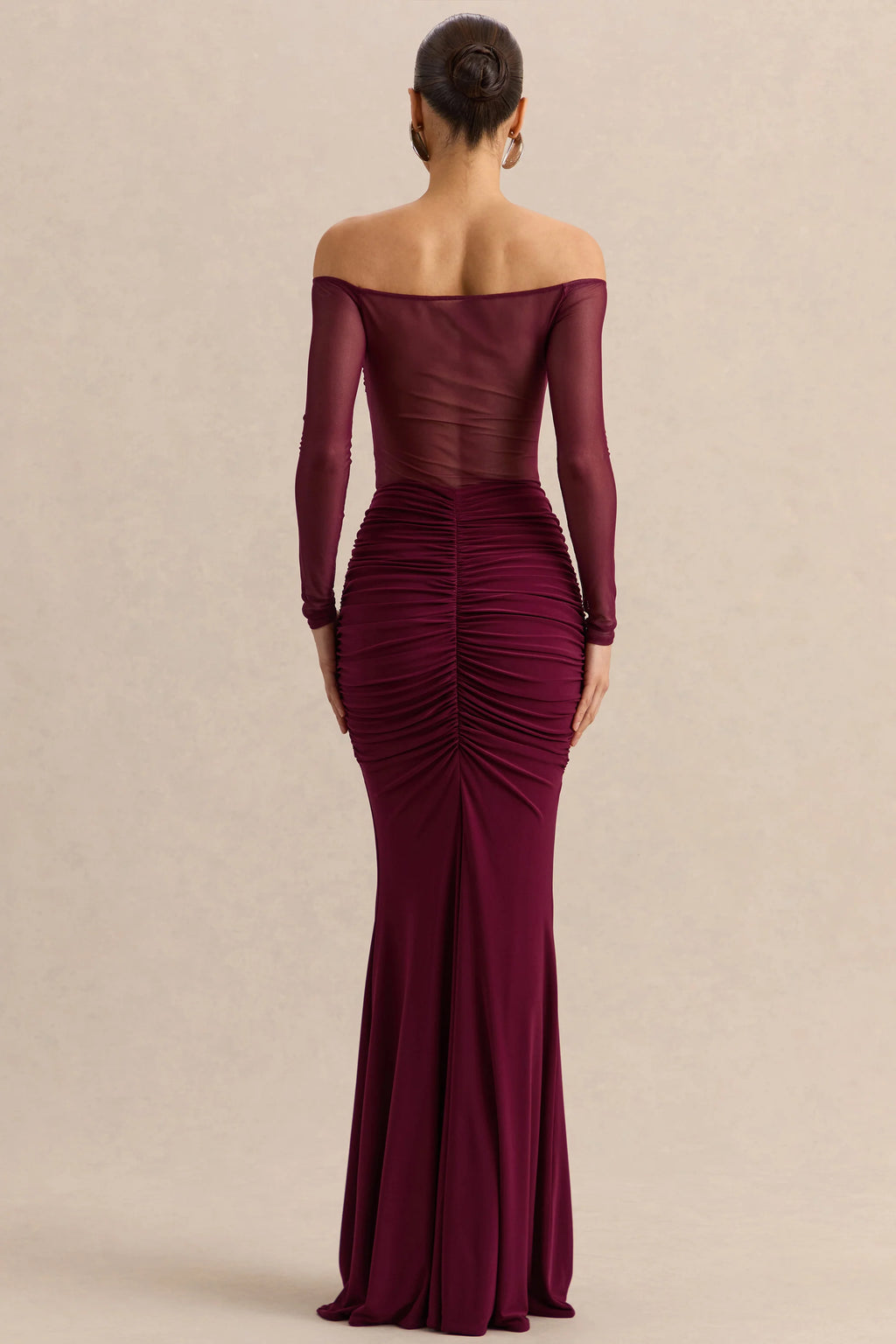 Iskra | Burgundy Extreme Ruffled Maxi Skirt