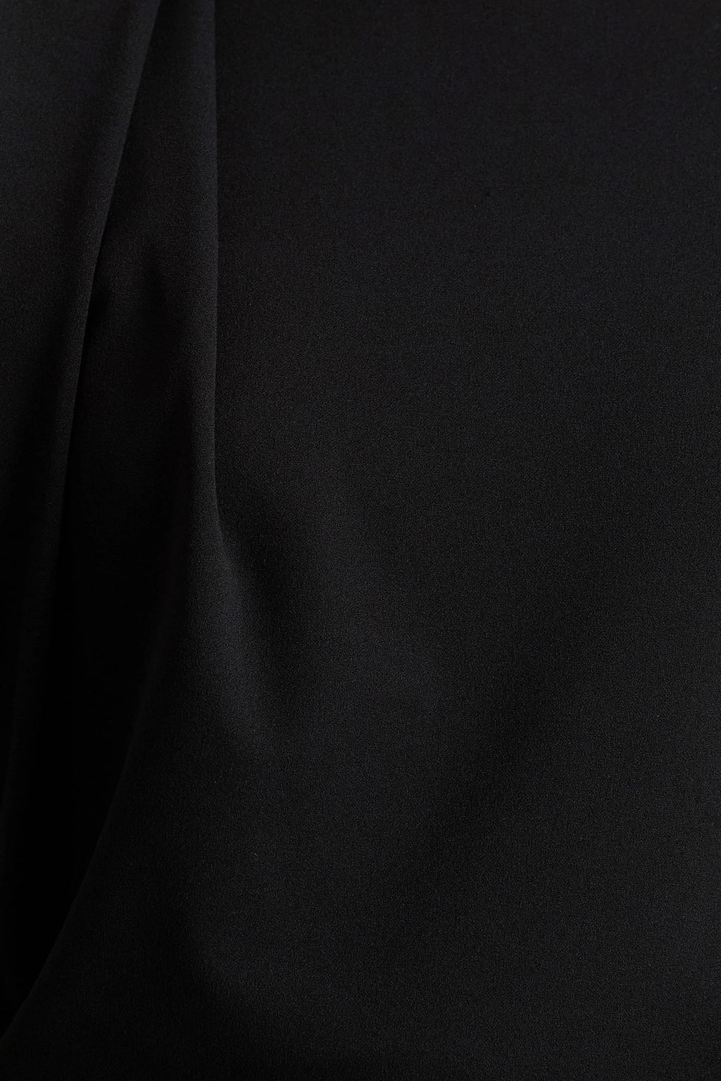 Tiff | Black Crew-Neck Jumpsuit With Draped Detailing