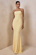 Ceremony | Lemon Bandeau  Maxi Dress