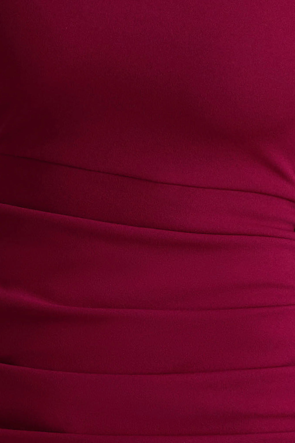 Zaya | Burgundy Long Sleeve Mini Dress With Drape