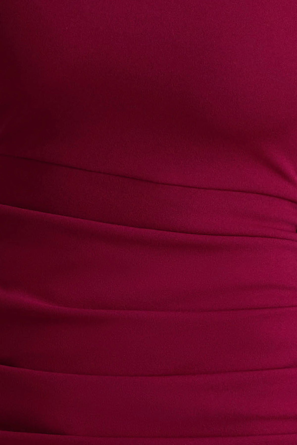 Zaya | Burgundy Long Sleeve Mini Dress With Drape