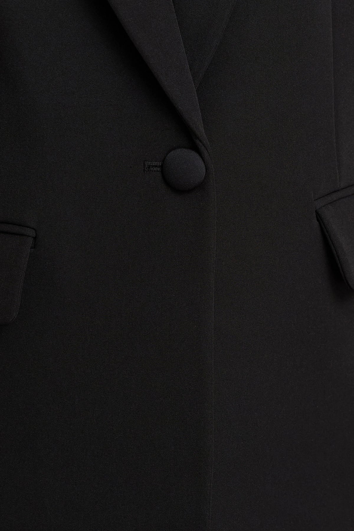 Katherine | Black Plunge-Neck Oversized Blazer