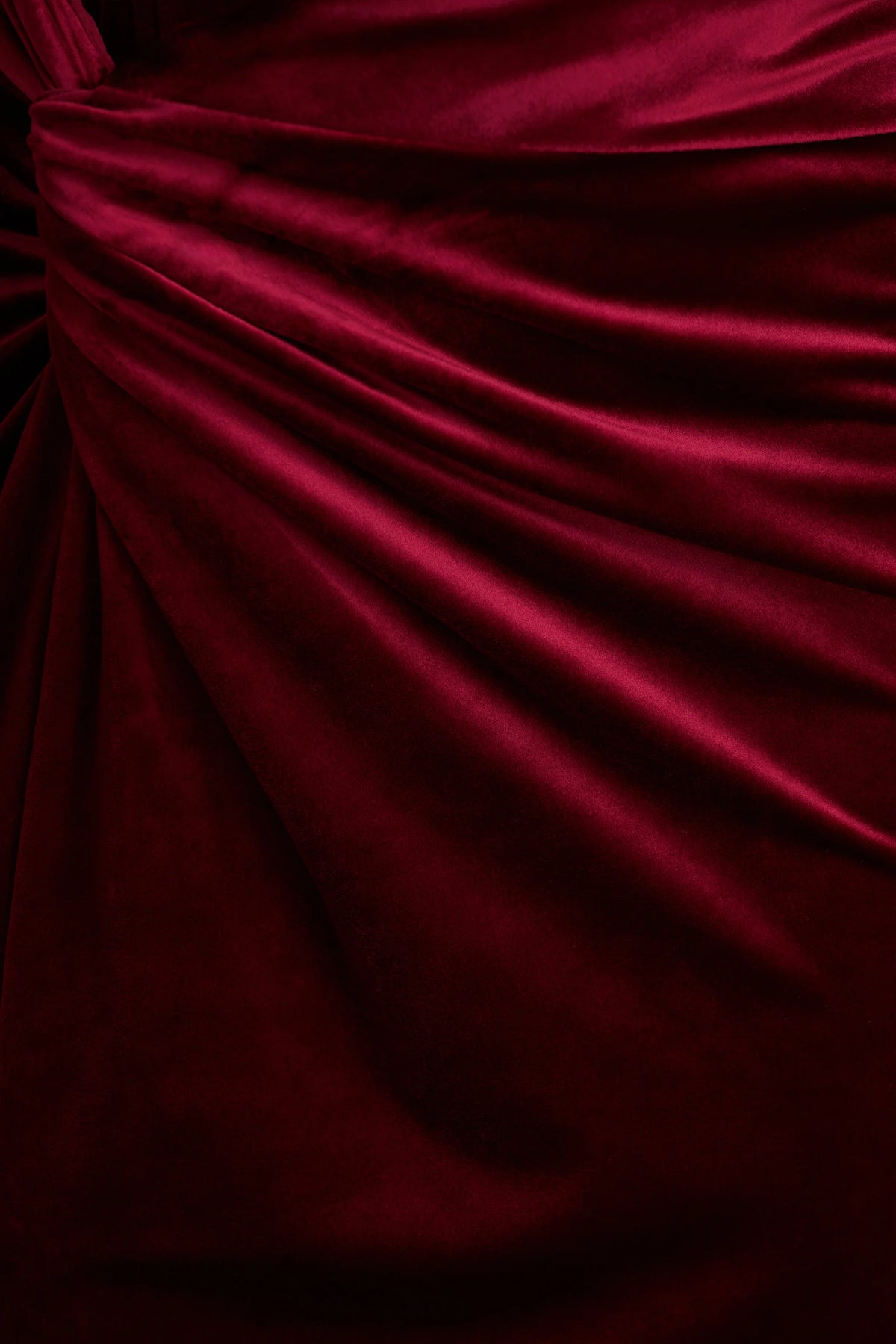 Fay | Berry Velvet Corset Style Knot Maxi Dress