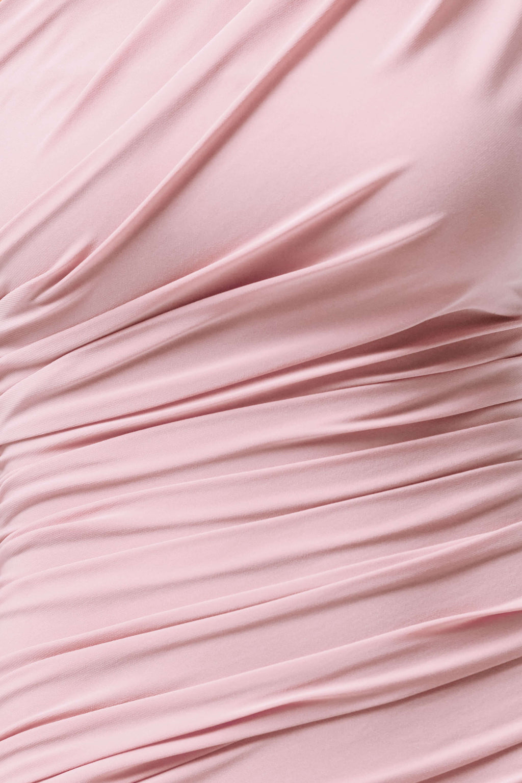 Mardi | Pink Asymmetric Maxi Dress With Ruching