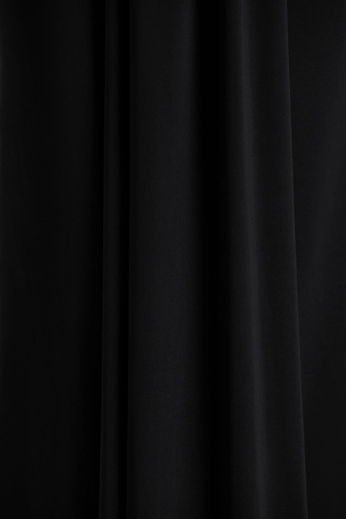 Flashy | Black Plunge-Neck Maxi Dress With Ruched Detailing