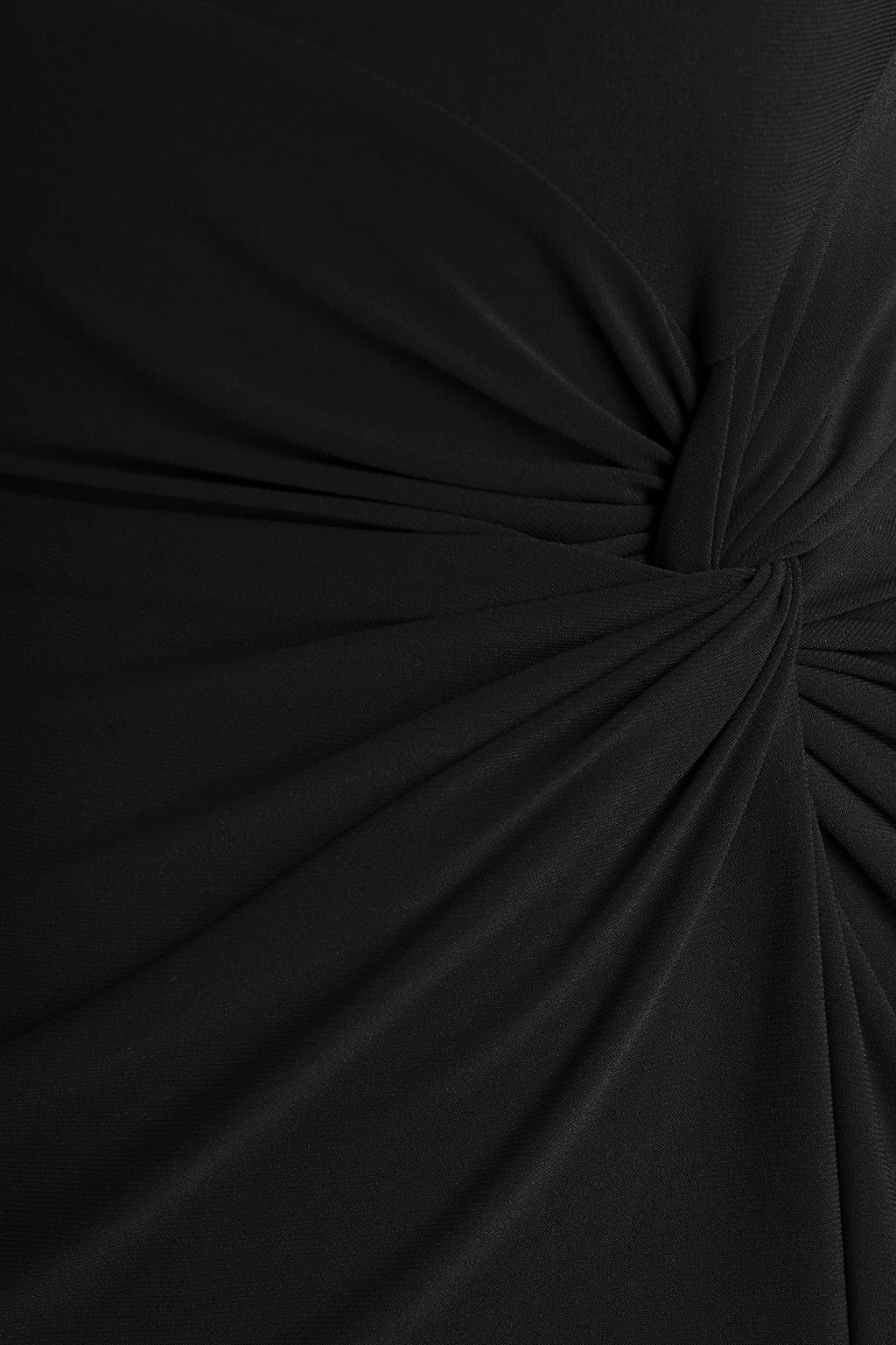Claretta | Black Square Neck Twisted Maxi Dress With Cape Sleeves