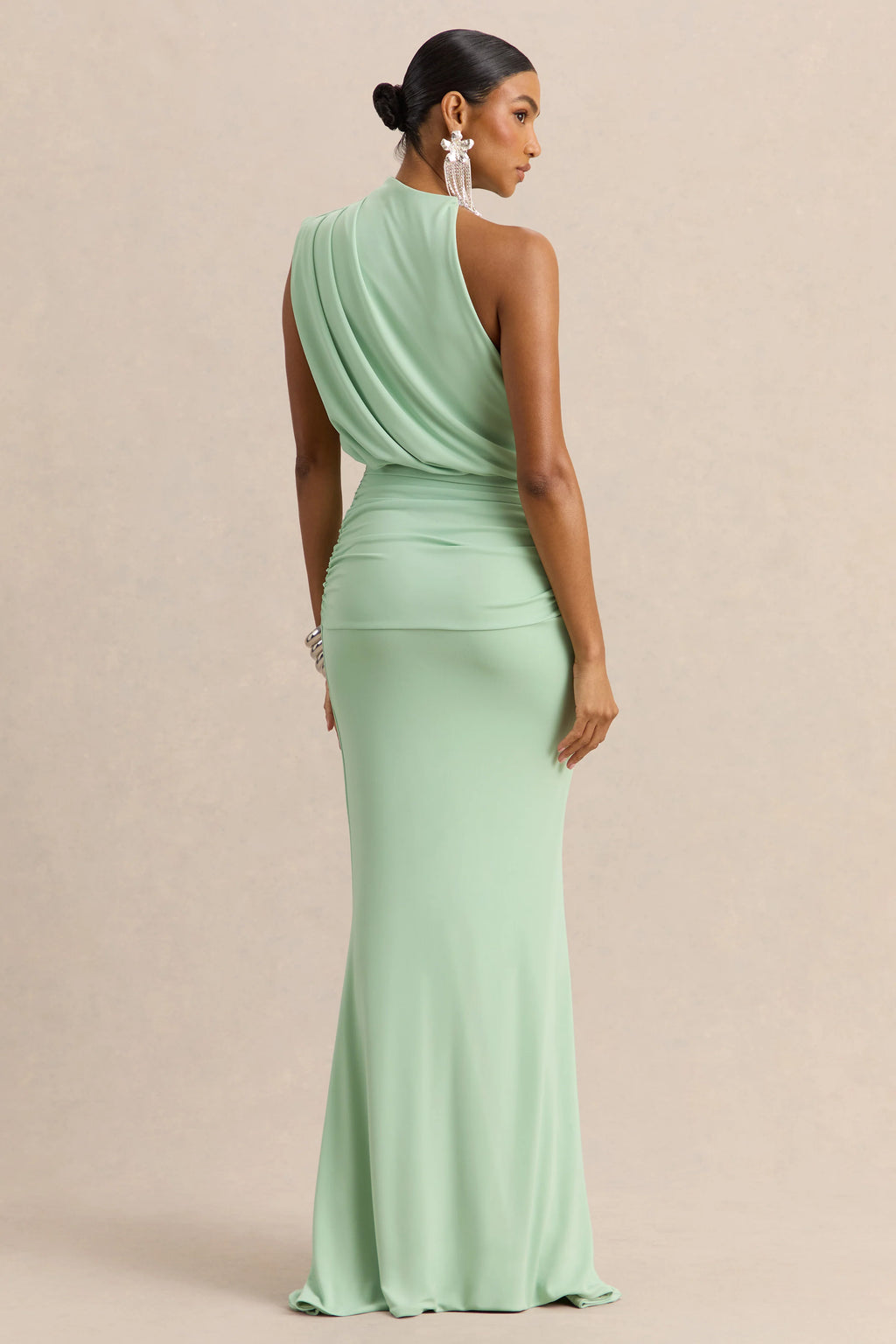 Umaira | Mint High-Neck Maxi Dress