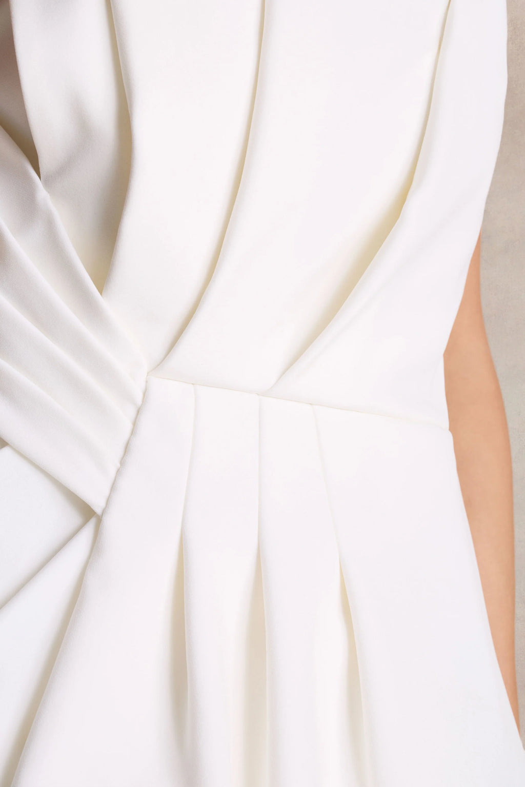 Dreamy Whispers | Cream Strapless Ruffle Split Maxi Dress