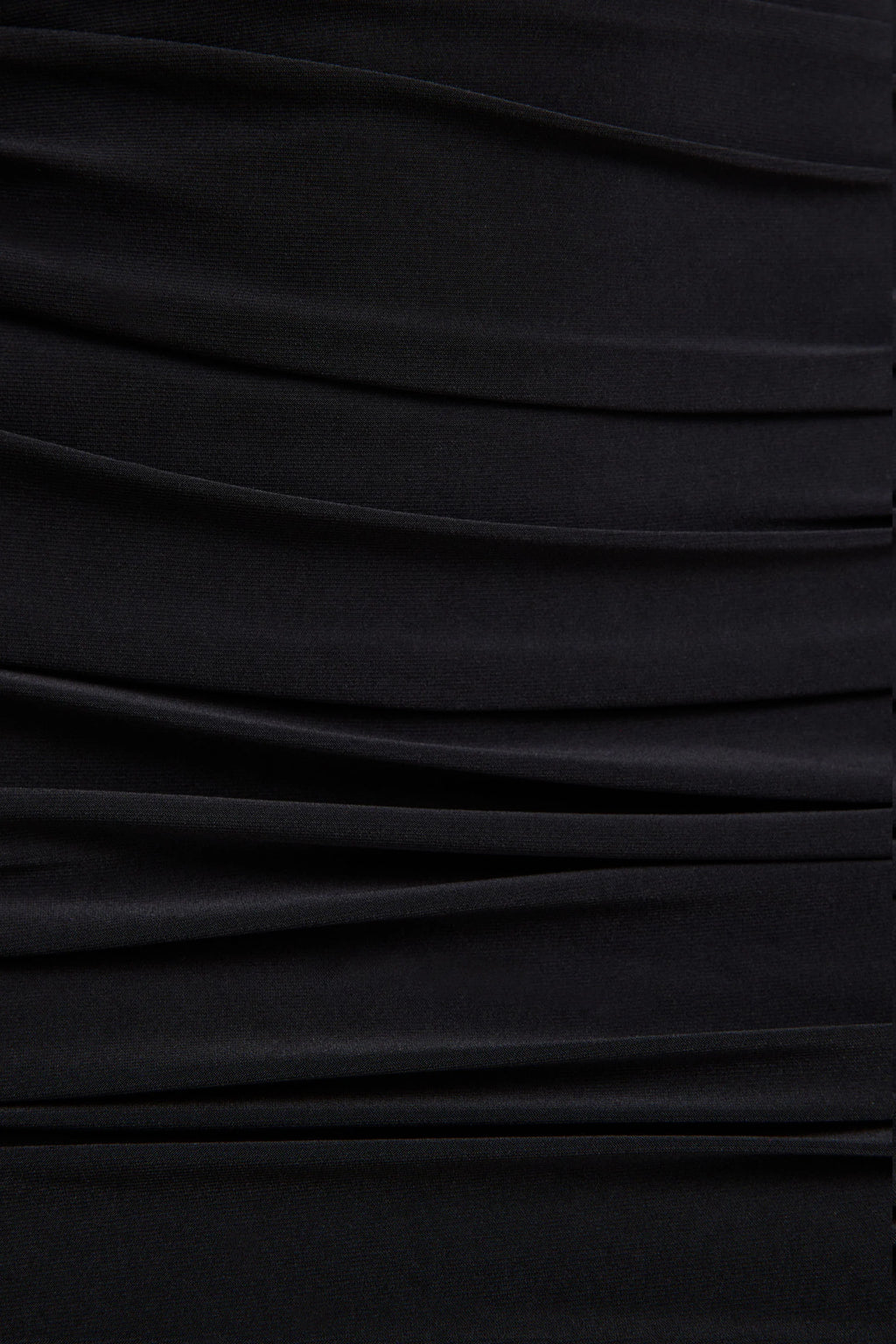 Yara | Black One Shoulder Cape Ruched Midi Dress