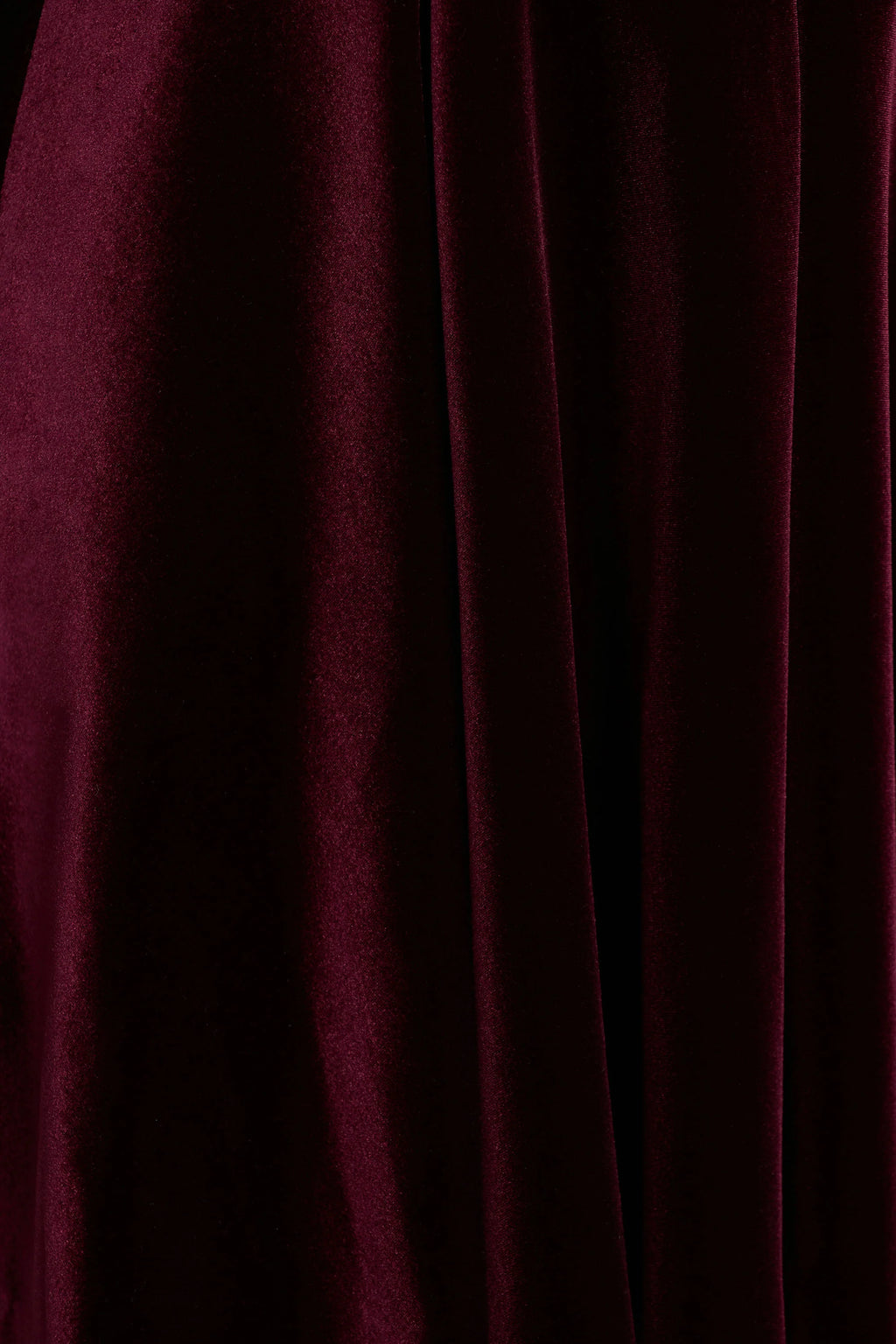 Mina | Burgundy Velvet And Satin Bandeau Skater Mini Dress
