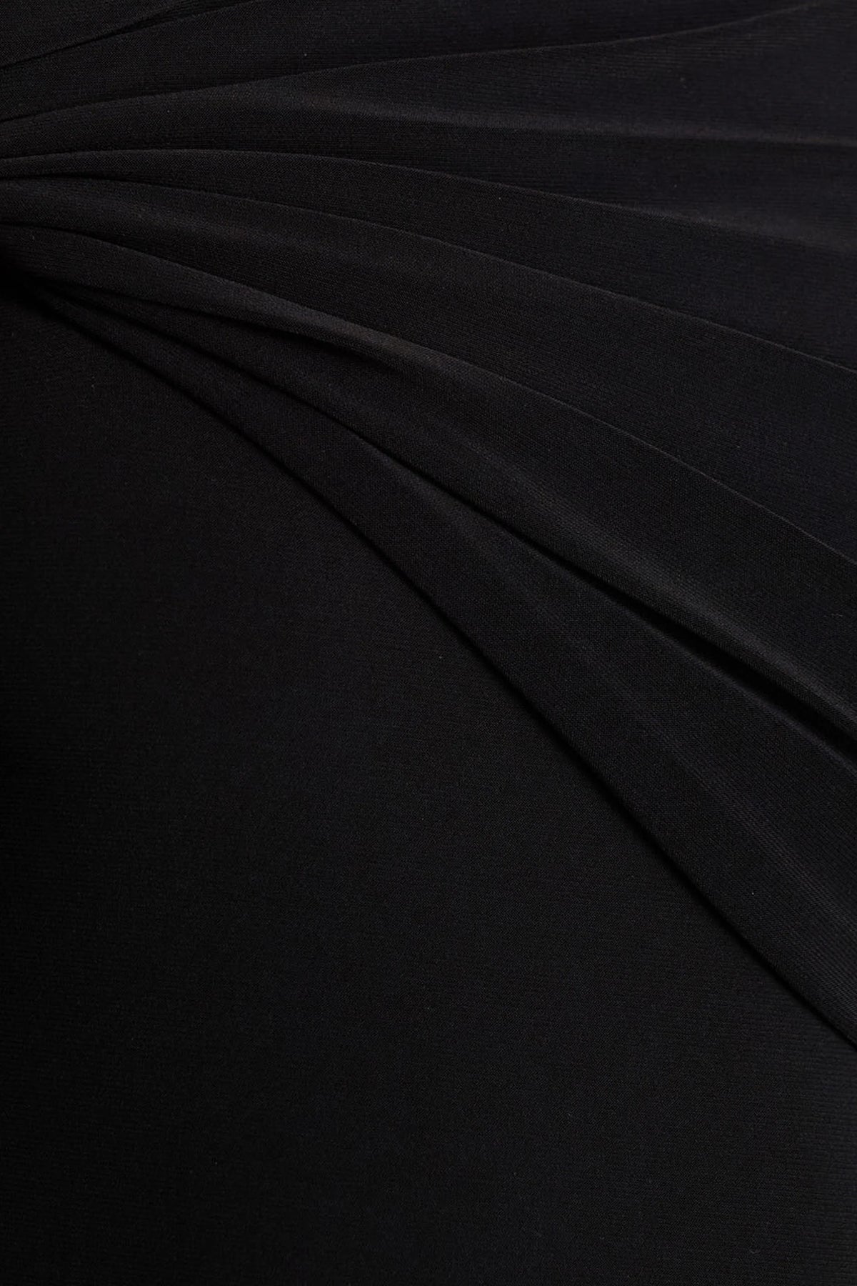 Alexia | Black Asymmetric-Neck Maxi Dress With Gold-Details