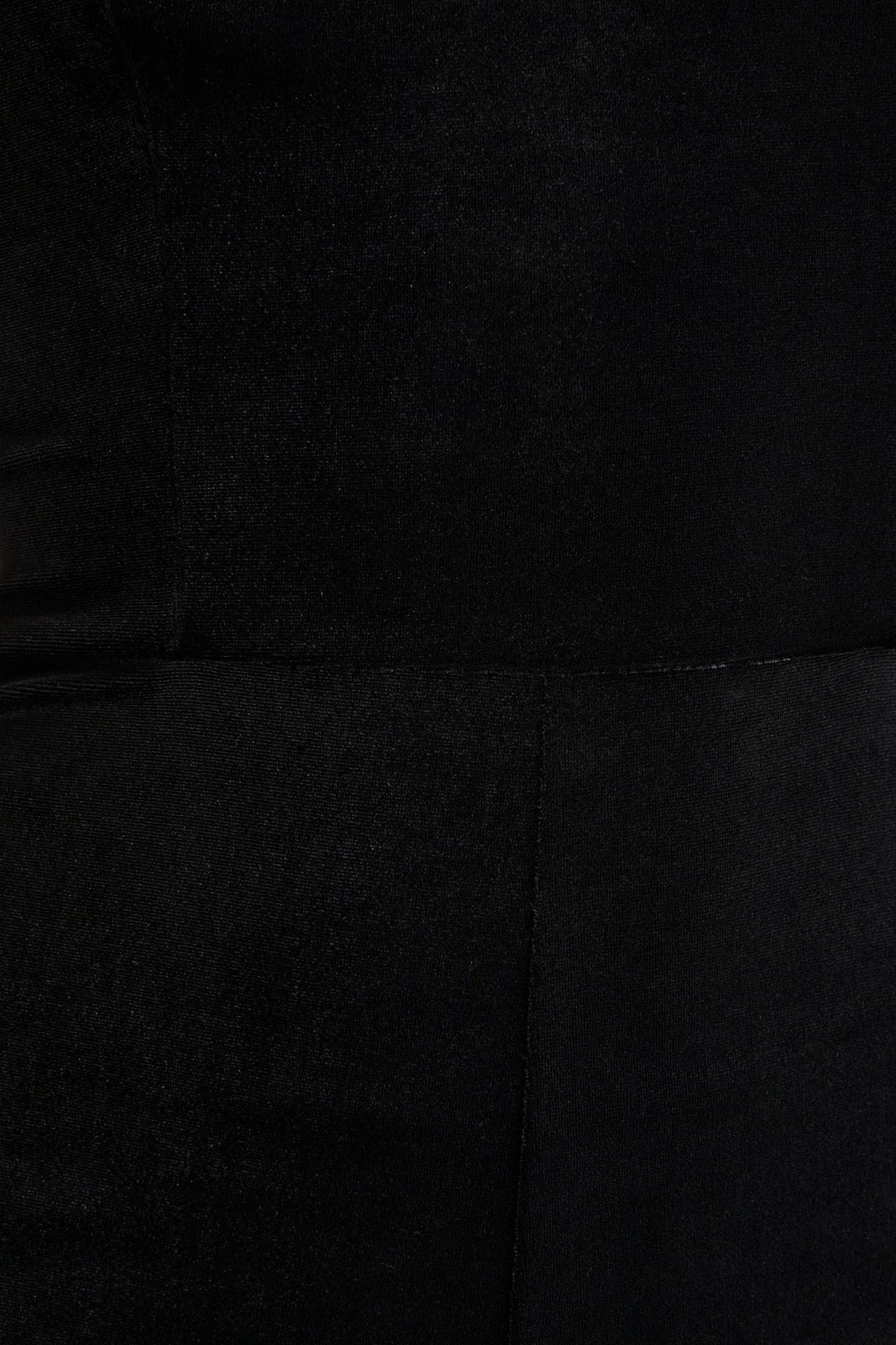 Arcane | Black Velvet Bandeau Jumpsuit With Scarf