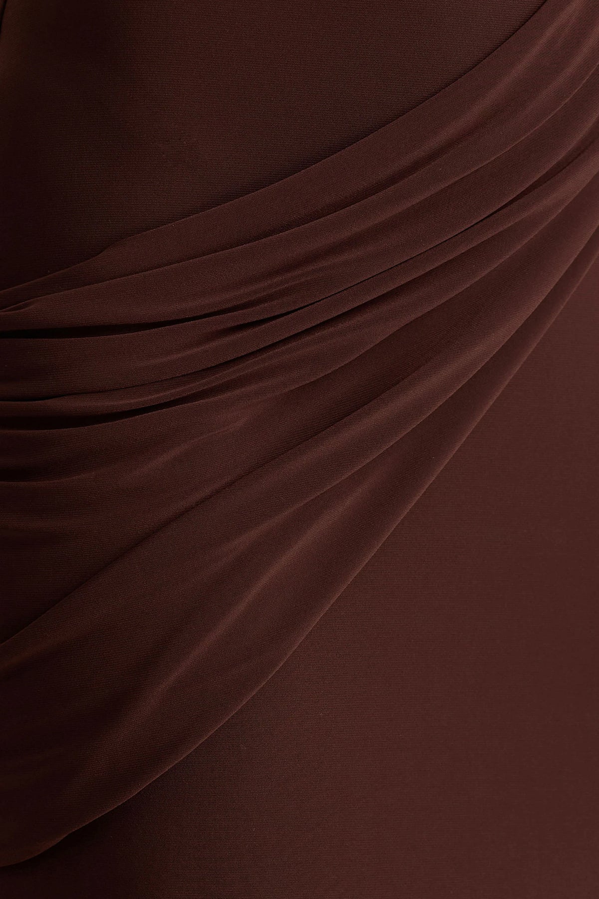 Tropic | Brown High-Neck Maxi With Long Cape Sleeve