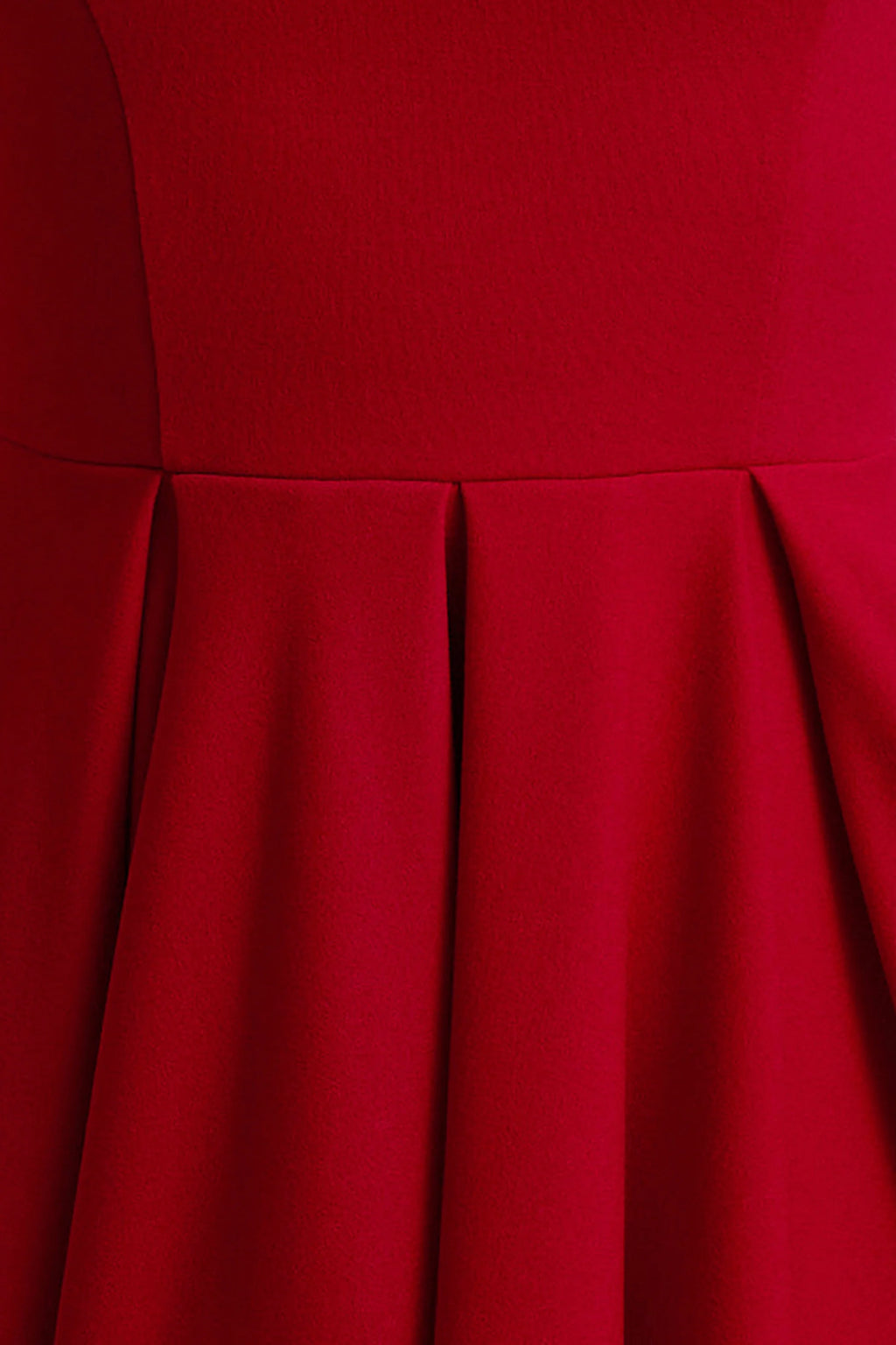 Parina | Red Strappy Volume-Hem Midi Dress