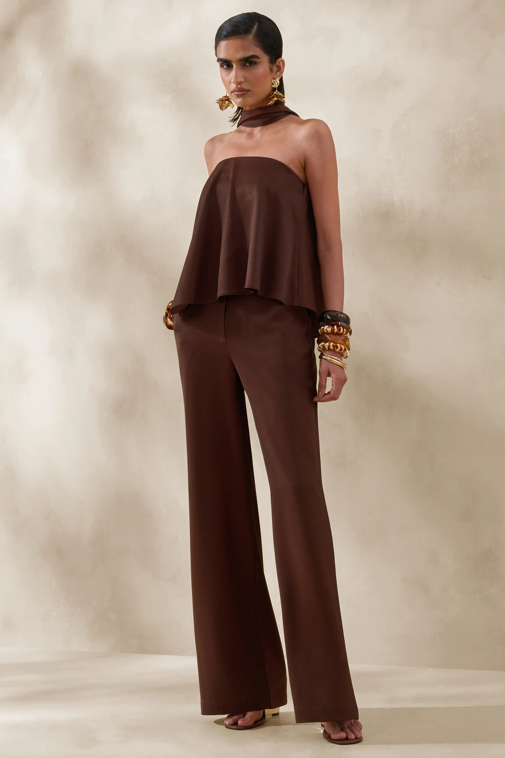 Seloria | Brown Wide-Leg Trouser