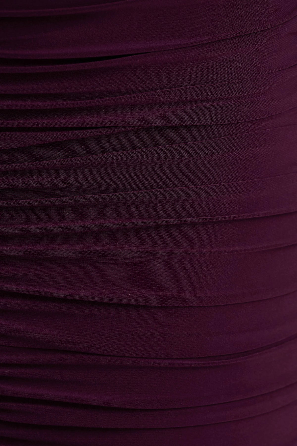 Pasqualina | Plum Ruched Plunge-Neck Maxi Dress