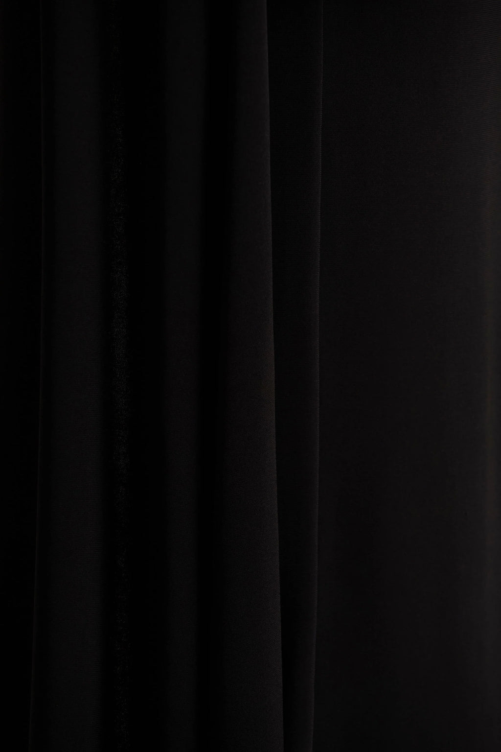 Dawn | Black High-Neck Maxi Dress With One Long Cape-Sleeve