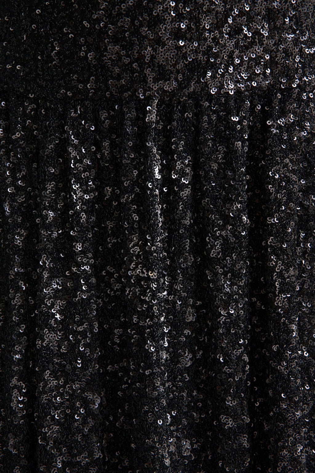 Allora | Black Sequin Square-Neck Maxi Dress With Pleated Skirt