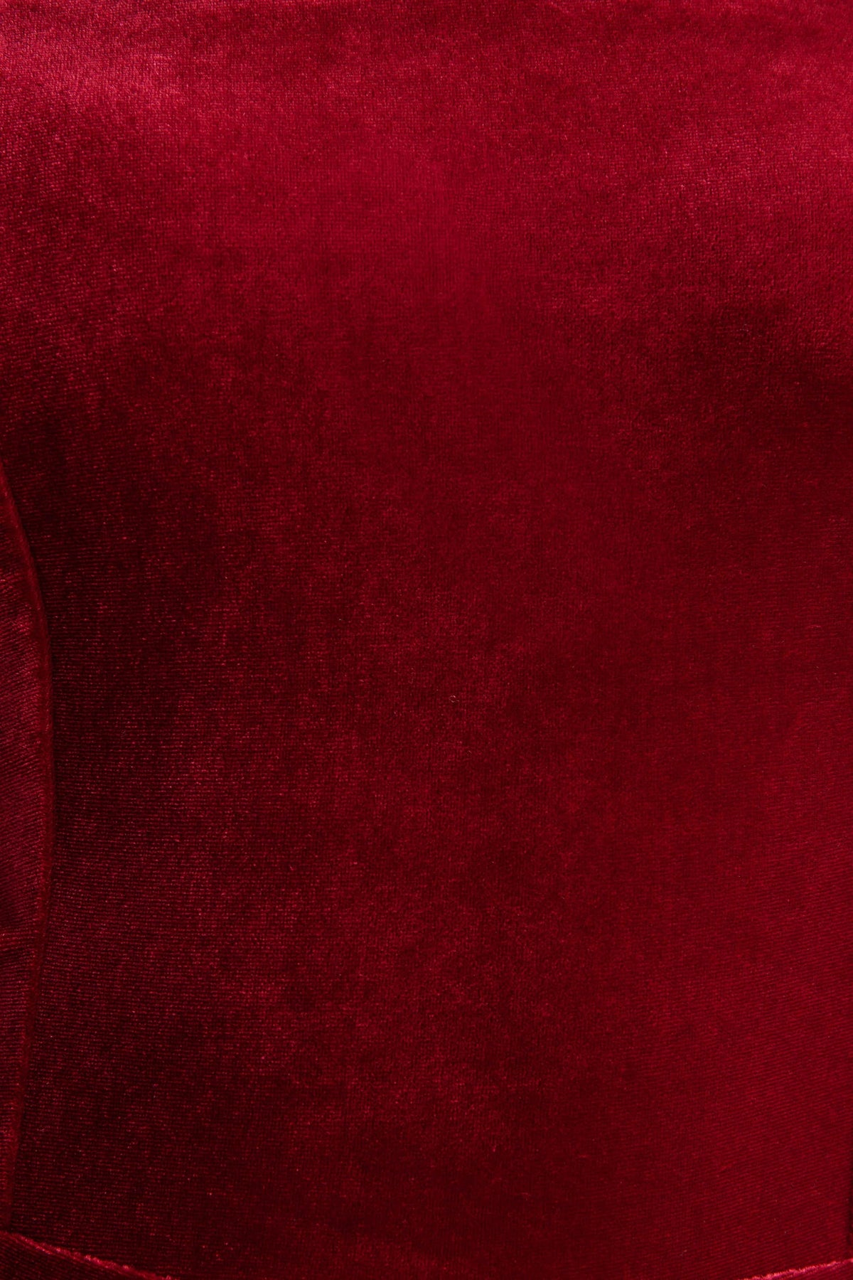 Arcane | Burgundy Velvet Bandeau Jumpsuit With Scarf