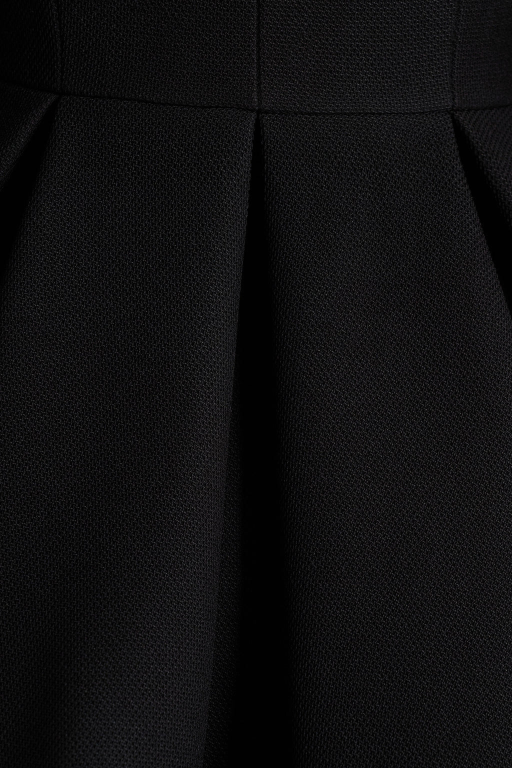 Kat | Black Plunge-Neck Tailored Mini Dress
